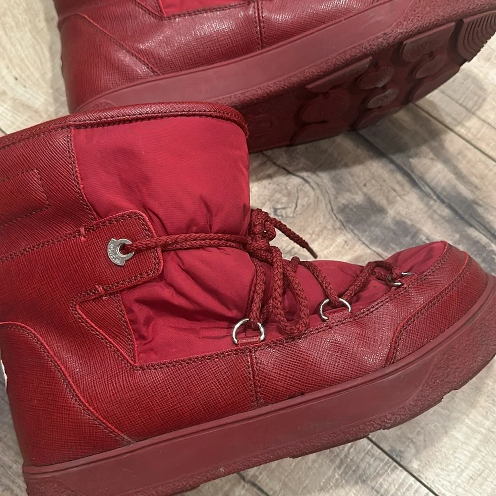 Moncler Red Winter Rain Boots